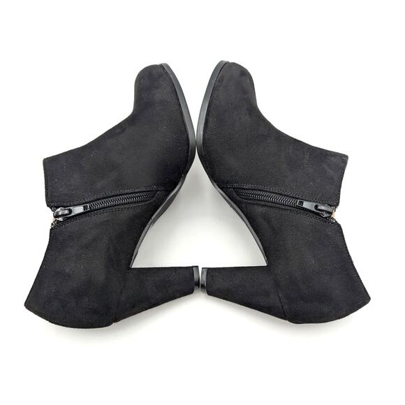 Journee Collection Sanzi Ankle Boots Women's Round Toe Black Size US7D EU37.5 - Picture 5 of 11